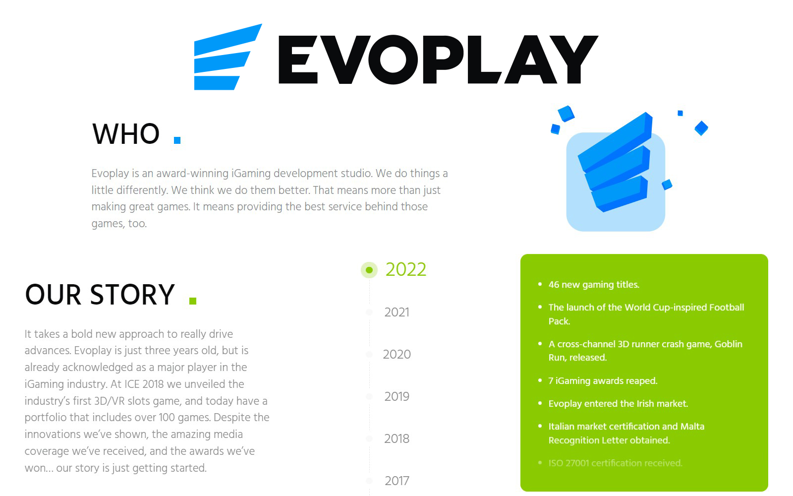 Evoplay કંપની